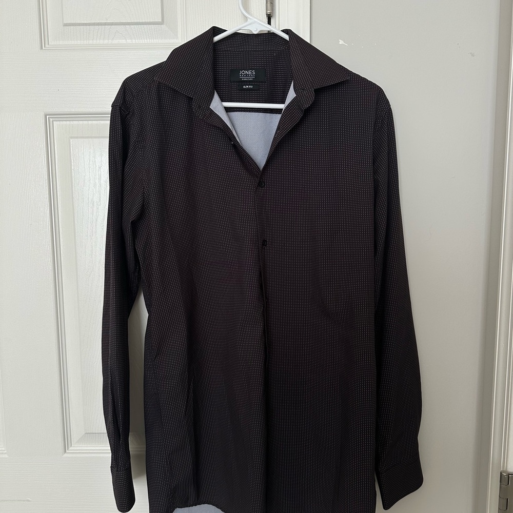 Jones New York Brown Patterned Shirt